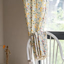 Sutuo Home Boho Curtain Semi-Blackout Colorful Florals Print Cotton Linen Fabric, Handmade Tassels Rod Pocket Bohemian Farmhouse Country Window Drapes for Living Bedroom, 59" W x 84" L, 1 Panel by CozyNest Decor