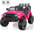 ANPABO 24V 2 Seater Ride On Car for Kids w/EVA Tires, 4X200W Motors, 4 Shock Absorbers, 2.4G Remote Control, Bluetooth Radio, LED Headlights & Searchlights, Electric Car for Kids Ages 3-8, Pink by TinyTreasures Baby Boutique