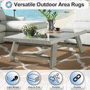 OutdoorLines Outdoor Plastic Area Rugs for Patio 5x8 ft - Reversible Outside Carpet, Stain & UV Resistant RV Mats, Straw Rug for Camping, Deck Garden, Porch and Balcony, Moroccan/Brown & Light Grey by GreenHaven Gardens