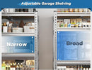 REIBII Garage Shelving, 5 Tier Storage Shelves Load 3000LBS, Adjustable Garage Shelving Heavy Duty, Metal Shelves Unit for Basement, Warehouse, 48" W x 72" H x 18" D, Galvanized by CozyNest Decor