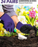 Nuogo 24 Pairs Gardening Gloves for Men Women Rubber Coated Landscaping Work Gloves Safety Work Construction by GreenHaven Gardens