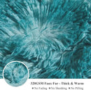 XeGe Tie Dye Plush Faux Fur Throw, Teal Soft 50x60 Shaggy Furry Blanket, Turquoise Fluffy Velvet Couch Throw, Comfy Ombre Fuzzy Lap Blanket for Bedroom Living Room Car Tie Dye Teal by CozyNest Decor