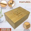 Travel Keepsake Box - Personalized Travel Couple Gift, Bamboo Wood Chest Trunk for Couples, Our Adventure Memory Box, Keepsake Storage for Tickets, Custom Valentine's Gifts, 11 x 8 x 4.75 in by TinyTreasures Baby Boutique