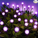 Solar Garden Lights – 16 LEDs Solar Firefly Lights, Purple Swaying Lights Outdoor Waterproof, 2 Pack 8 Heads Garden Decorative for Yard Patio Pathway Lawn Decorations by CozyNest Decor