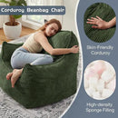 Giant Bean Bag Chair Sofa for Adults Teens, Comfy Corduroy Large Bean Bag Chairs with Armrests for Bedroom Living Room, Adult BeanBag Lazy Sofa Couch Chairs with Filler Included by CozyNest Decor