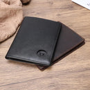 Polare Luxury RFID Blocking Leather Passport Holder Travel Wallet For Men and Women (Black with AirTag Slot) by TinyTreasures Baby Boutique