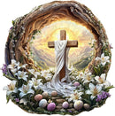 KAAYEE Wooden Puzzles for Adults, 3D Vision Effect Holy Light Cross Wooden Jigsaw Puzzle Unique Shape Wood Puzzle Adult, 3D Effect Flat Puzzle Birthday Family Game (S-8.5 * 8.4 in-100pcs) by TinyTreasures Baby Boutique