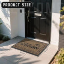 Yimobra Welcome Front Door Mat, Heavy Duty Easy Clean Doormat Indoor Outdoor, Waterproof Quick Dry Floor Mat for Home, Garage, Hign Traffic Areas, Non Slip, Low Profile, 36 x 24 Inches, Beige Brown by CozyNest Decor