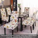 JQinHome Pattern Chair Covers for Dining Room Set of 4, High Stretch Removable Washable Parsons Chair Slipcover for Home Party Hotel Wedding Ceremony (Flower,4PCS) by CozyNest Decor