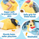 JITTERYGIT Baby Shark Official Bouncy Hopper Plush Musical Singing Toy - Inflatable Animal Ride On for Indoor & Outdoor - Birthday Gift for Kids & Toddlers (Boys & Girls) Ages 18+ Months (Yellow) by TinyTreasures Baby Boutique