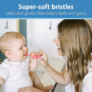 Dr. Brown's Infant-to-Toddler Toothbrush, Elephant, Pink, 0-3 Years by TinyTreasures Baby Boutique