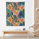 ICMOLYYENLO Boho Green Leaves Tapestry, Mid Century Abstract Tropical Palm Leaves Modern Minimalist Geometric Wall Hanging, Neutral Home Decor Art for Living Room Bedroom Dorm 40x60 Inch by CozyNest Decor