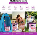 Upgrade XL Portable Toilet for Adults, Extra Large Portable Travel Floding Toilet, Camping Tall Toilets with Lid for Adults and Kids Compact Potty for Car,Hiking,Beach and Camping by TinyTreasures Baby Boutique