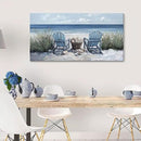 HGUAOA Coastal Wall Art - Large Landscape Wall Pictures for Living Room, Bedroom Pictures, Ocean Beach Artwork, Blue Wall Art, Above Bed Decor, Coastal Landscape Wall Decor, Beach Pinting by CozyNest Decor