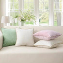 decorUhome Chenille Soft Throw Pillow Covers 22x22 Set of 2, Farmhouse Velvet Neutral Decorative Euro Pillow Covers with Stitched Edge for Couch Sofa Bed Home Decor, Sage Green by CozyNest Decor