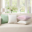 decorUhome Chenille Soft Throw Pillow Covers 26x26 Set of 2, Farmhouse Velvet Neutral Decorative Euro Pillow Covers with Stitched Edge for Couch Sofa Bed Home Decor, Blush Pink by CozyNest Decor