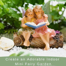 Fairies for Fairy Garden, Fairy Garden Accessories for a Garden - Garden Fairies for a Miniature Fairy Garden - Cute Fairy Garden Fairies, Sitting Sister Fairies by GreenHaven Gardens