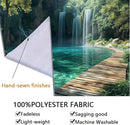 BSFHH Nature Tapestry Forest Tree Sea Cave Wall Hanging, Stream Through Rainforest Landscape Wall Art Tapestry for Bedroom Living room (Waterfall, 110" × 87", Unframed) by CozyNest Decor