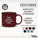 DISCOUNT PROMOS Custom Ceramic Campfire Coffee Mugs 13 oz. Set of 10, Personalized Bulk Pack - Perfect for Tea, Espresso, Cappuccino, Hot Cocoa - Maroon by TinyTreasures Baby Boutique