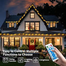 98FT Waterproof 300LEDs Solar Rope Lights, Type C Charging, Remote-Controlled, for Outdoor Pathway Pool Patio Party Garden Yard Palm Tree Holidays (Brighter - Warm White) by GreenHaven Gardens