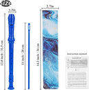 Recorder Instrument for Beginner Kids Adults,8-Hole Soprano Descant Recorder Music Flute with with Cleaning Rod & Leather Case For School Student Home Entertainment(2-Blue Quicksand) by TinyTreasures Baby Boutique