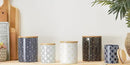 DII Kitchen Ceramics Collection, Canister Set, Mixed Print, White/Black, 3 Piece by CozyNest Decor