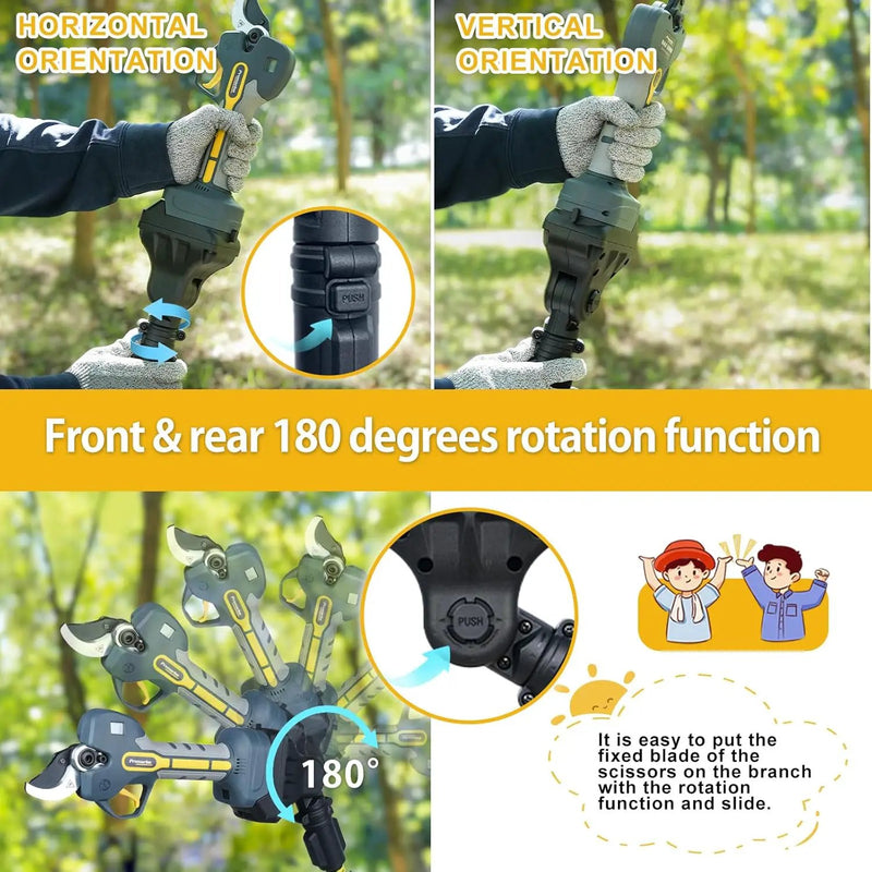 Extendable Pole for Cordless Electric Pruning Shear, Telescopic Pole 4.2-8.2 ft Extension for Gardening Tree Pruner Extended Cutting Reach for Professional Battery Secateurs Heavy Duty, photo 5 of 6