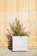 Veradek Block Series Cube Plastic Planter - Large Square Planter for Indoor or Outdoor Patio/Garden | Durable All-Weather Use with Drainage Holes | Modern Décor for Tall Plants, Trees, Flowers by GreenHaven Gardens