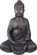Design Toscano Meditative Asian Decor Grand Temple Indoor/Outdoor Garden Statue, Large, 40 inches tall, Cast Stone Resin, Dark Stone Finish by GreenHaven Gardens