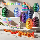 12PCS 3D Printed Dragon Eggs with Dragon Inside, Cool Stuff Fun Gifts, Mini Dragon Egg Set Articulated Crystal Dragon Fidget Toy for Adults Teens Boy Gifts Easter Basket Stuffers by TinyTreasures Baby Boutique