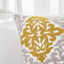 HWY 50 Mustard Yellow Decorative Throw Pillow Covers 18x18 Inch, Pack of 2 Embroidered Cotton Farmhouse Cushion Cover Pillow Case for Sofa Couch Living Room Bed Bedroon, Accent Geometric by CozyNest Decor