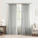 FMFUNCTEX Pinch Pleated Curtains 96 Inches Long for Living Room, Grey Semi Sheer Faux Linen Textured Pleat Drapes for Bedroom with Hooks, Light Filtering Farmhouse Window Drapes 2 Panels by CozyNest Decor