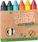 Honeysticks Super Jumbo Crayons (6 Pack) - 100% Pure Beeswax, Non Toxic Crayons for Toddlers 1-3, Extra Large Crayon Size, Easy to Hold and Use, Unbreakable Toddler Crayons, Eco-Friendly by TinyTreasures Baby Boutique