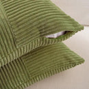 Fancy Homi 2 Packs Moss Green Decorative Throw Pillow Covers 18x18 Inch for Living Room Couch Bed Sofa, Farmhouse Boho Home Decor, Soft Corss Corduroy Patchwork Textured Square Cushion Case 45x45 cm by CozyNest Decor