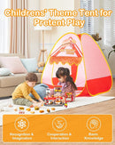 Kids Play Tent, Pop Up Play Tent Burger Theme with Complete Toy Set, Play Toys Play Set for Kids Indoor Outdoor Pretend Play by TinyTreasures Baby Boutique