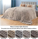 GONAAP Fuzzy Faux Fur Throw Blanket Queen Size Frosty Brown Super Soft Cozy Plush Fuzzy Shaggy Blanket for Couch Sofa Bed (Frosty Brown, Queen(90"x90")) by CozyNest Decor