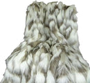 Ivory Beige Luxury Faux Fur Throw Blanket - Tibet Fox Fur - 80W x 110L Bedspread by CozyNest Decor