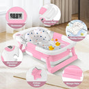 Collapsible Baby Bathtub,Baby Bath Tub with Thermometer & Soft Cushion,Baby Bathtub for Newborn to Toddler 0-36 Months,Portable Travel Baby Tub with No-Slip Feet,Baby Shower Gifts,Pink by TinyTreasures Baby Boutique