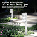 Solar Pathway Lights Outdoor, 2 Pack Upgraded Outdoor Solar Lights for Outside Super Bright Up to 12Hrs, IP65 Waterproof Solar Garden Lights for Yard Landscape Path Walkway Decoration(Cool White) by CozyNest Decor