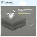 Favoyard Outdoor Chair Cushion 18.5 x 16 x 3 Inch Rainproof & 3-Year Fade Resistant Patio Furniture Cushions with Removable Cover and Adjustable Ties for Garden Sofa Couch Pads Set of 2, Dark Gray by GreenHaven Gardens