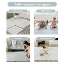 Baby Play Mats for Floor - Eden (4x6ft) - Premium EVA Foam Play Mat for Babies & Toddlers - Perfect for Tummy Time, Crawling, Playroom - Stylish & Comfortable Kids Play Mat by TinyTreasures Baby Boutique