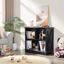 Farmhouse 5 Cube Bookshelf, Black Storage Organizer Bookcase, Kids Toy Storage Cabinet, Small Bookshelves Storage Organizer Shelf, Wood Display Cabinet Book Shelves for Bedroom,Living Room,Office by CozyNest Decor