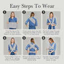 Solly Baby Wrap, Buttery-Soft Baby Carrier Newborn to Toddler 8-25 Lbs., Lightweight & Hands-Free Infant Wrap, Breathable Summer Carrier, Baby Wearing & Postpartum Essential, New Mom Gift, Coastal by TinyTreasures Baby Boutique
