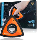 Analan Mini Pet Hair Remover for Car Detailing Supplies, Carpet Dog Hair Remover for Car Interior, Triangle Dog Hair Remover for Auto Detailing, Couch, Furniture, Lint, Carpet (Sunset Orange) by CozyNest Decor