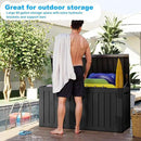 80 Gallon Waterproof Outdoor Storage Box,Resin Deck Box,Lockable Outside Storage Box Container for Patio Furniure,Garden,Tools (80 Gallon,Black) by GreenHaven Gardens