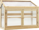 MCombo 2-Tier Wooden Cold Frame Garden Greenhouse Raised Flower Planter Shelf Bed Protection 6057-0160 (Natural) by GreenHaven Gardens