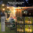 102(96+6) ft Solar String Lights Outdoor, Waterproof with USB Port Remote Control Solar Patio Lights,32 Shatterproof S14 Bulbs,1W Soft White by GreenHaven Gardens