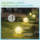 LOFTEK Solar Ball Lights with Ground Stake, RGBW Colors Changing Mood IP65 Waterproof Rechargeable Night Lights - Outdoor Solar Lights for Lawn Patio Yard Walkway, 8-inch by GreenHaven Gardens