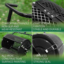 Heavy-Duty Compost Spreader for Lawn,Peat Moss Spreader,Fertilizer Spreader Roller with Adjustable Handle,Manure Spreaders for for Lawn Top Dressing,Seedling,Top Soil,Heavy Duty Metal Mesh Lawn Roller by GreenHaven Gardens