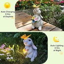 YODY Solar Garden Statues Outdoor Decor- Yard Decorations for Patio, Balcony, Backyard, Lawn Ornaments - Rabbit Figurines with LED Light- Unique Birthday House Warming Gifts for Women, Mom, Grandma by CozyNest Decor